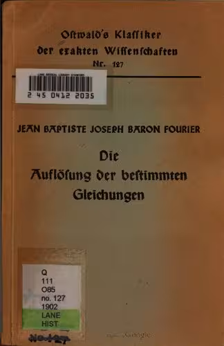 خرید و دانلود نسخه کامل کتاب Die Auflösung der bestimmten Gleichungen (1831)