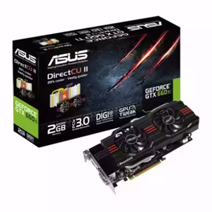 کارت گرافیک ایسوس GeForce GTX 660 Ti DirectCU II 2GB
