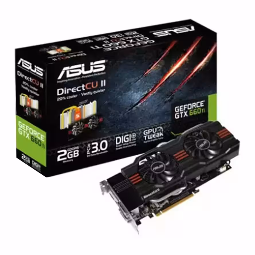 کارت گرافیک ایسوس GeForce GTX 660 Ti DirectCU II 2GB