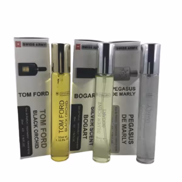 عطر جیبی مردانه سوئیس آرمی مدل 002 حجم 35 میلی لیتر مجموعه 3 عددی