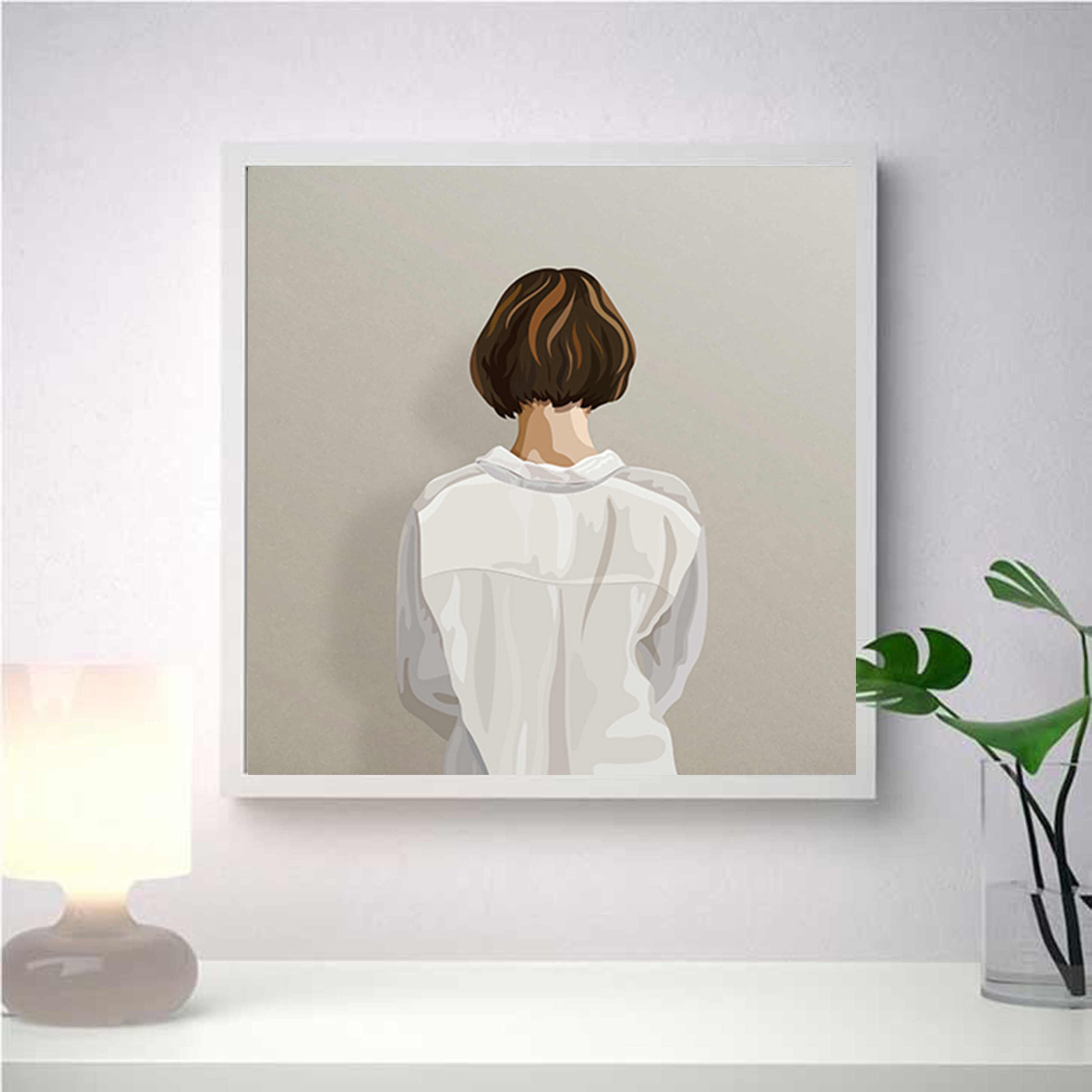 تابلو مدل دکوراتیو طرح دختر کد 0433