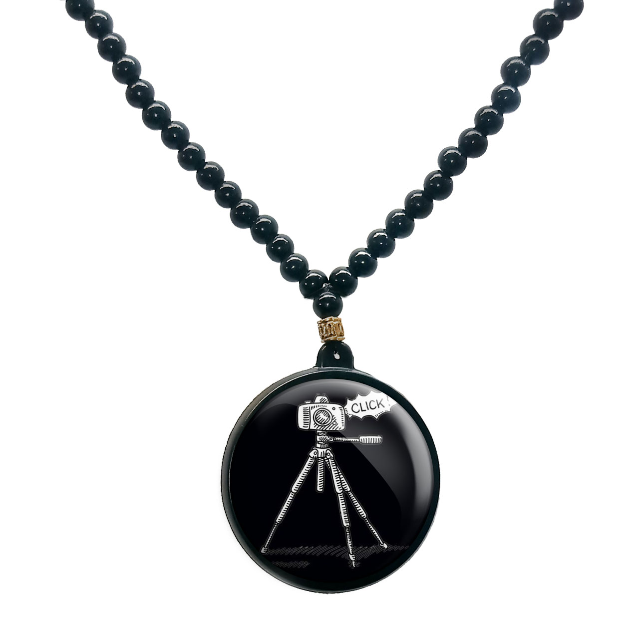 گردنبند پرمانه طرح عکاس کد pmd.5232 مدل دو طرفه