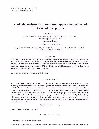 خرید و دانلود نسخه کامل کتاب [Article] Sensitivity analysis for trend tests application to the risk of radiation exposure