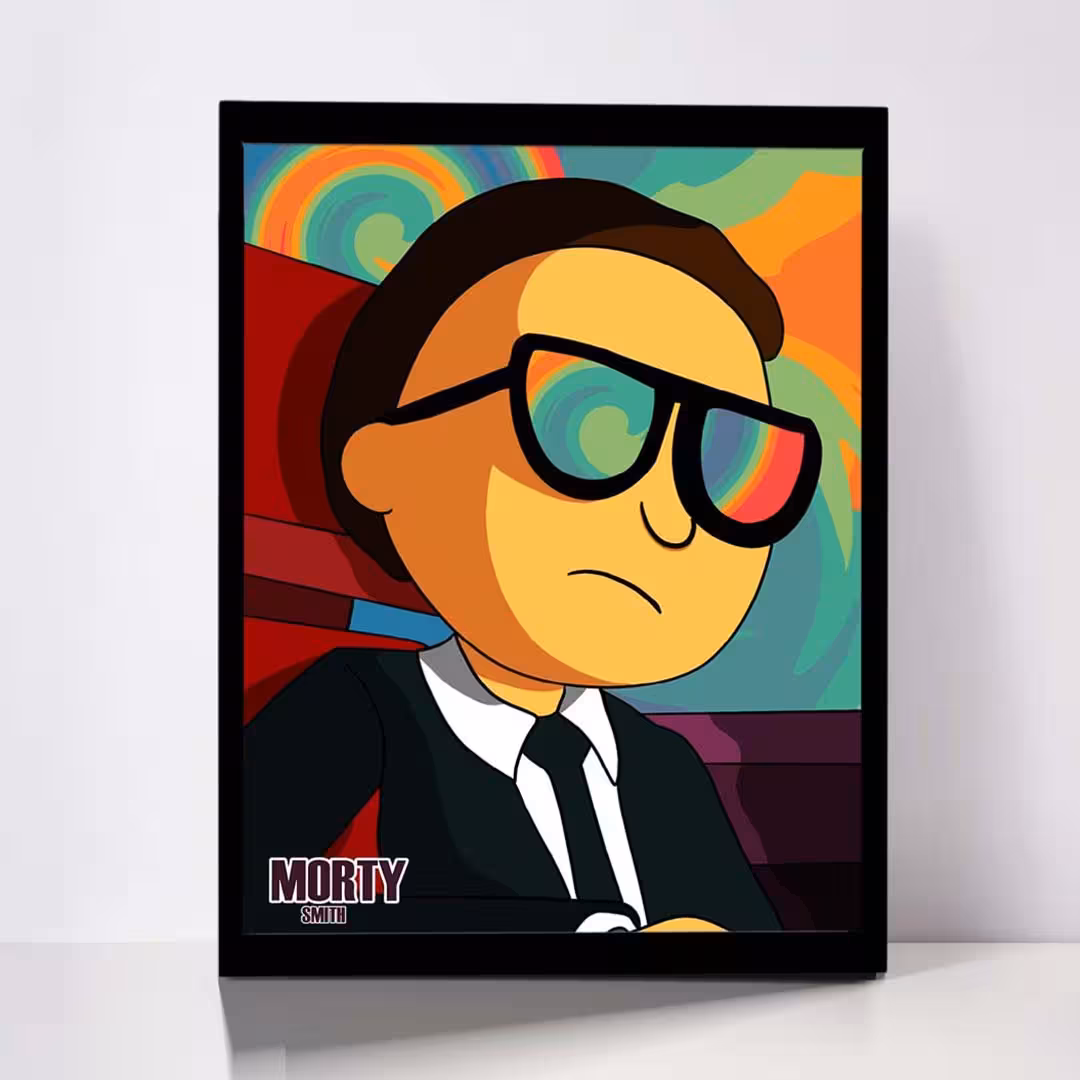 تابلو مدل Rick &amp; Morty کد F-1047