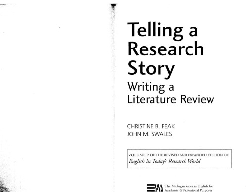 خرید و دانلود نسخه کامل کتاب Telling a Research Story Writing a Literature Review