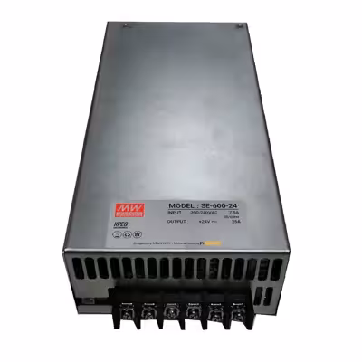 منبع تغذیه سوئیچینگ 24 ولت 25 آمپر مینول پاوران  مدل SE-600-24