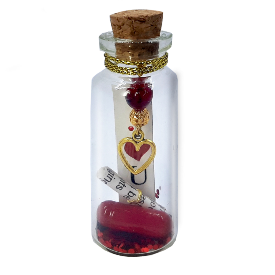 بطری دکوری مدل  طرح قلب 