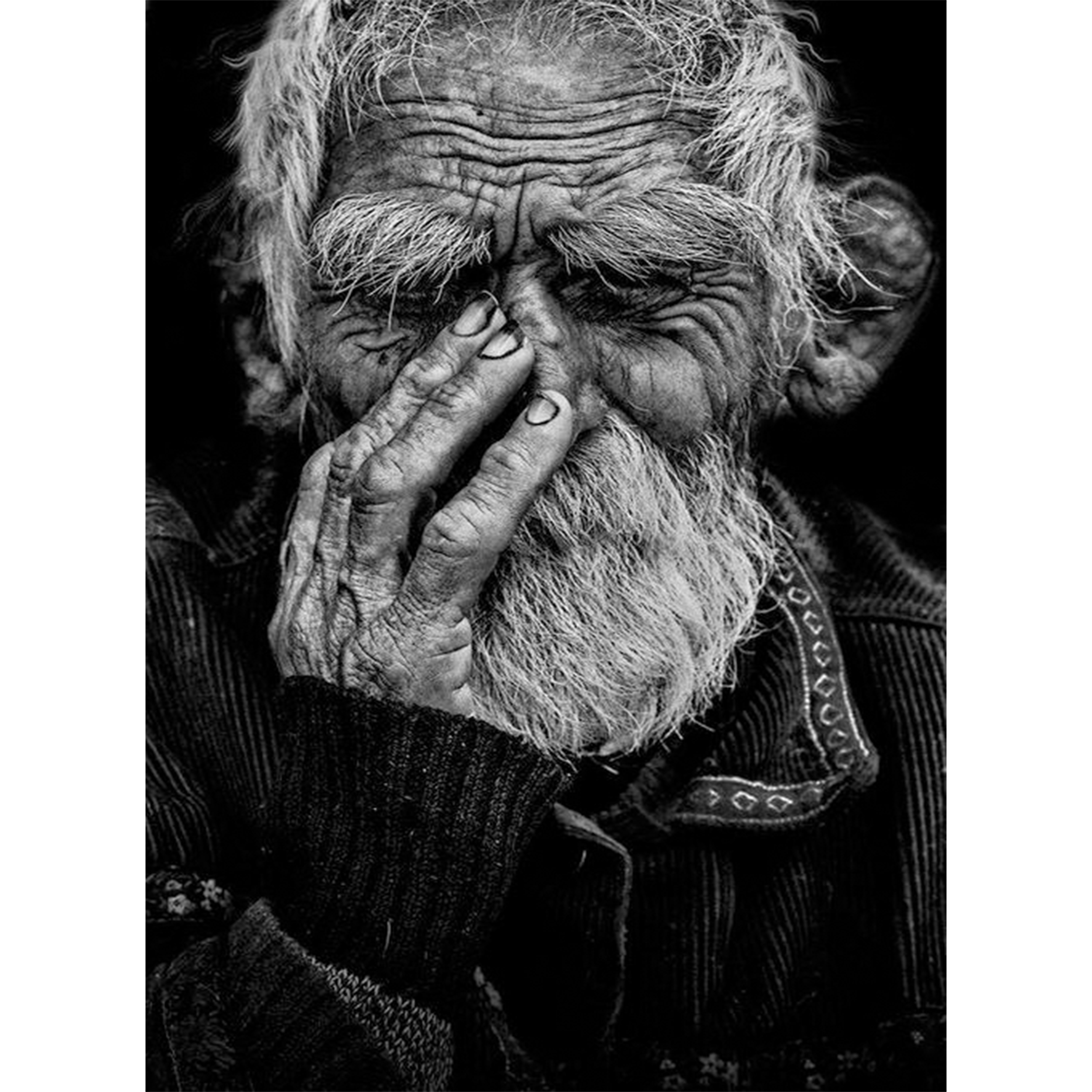 تابلو شاسی طرح پرتره پیرمرد مدل T1027