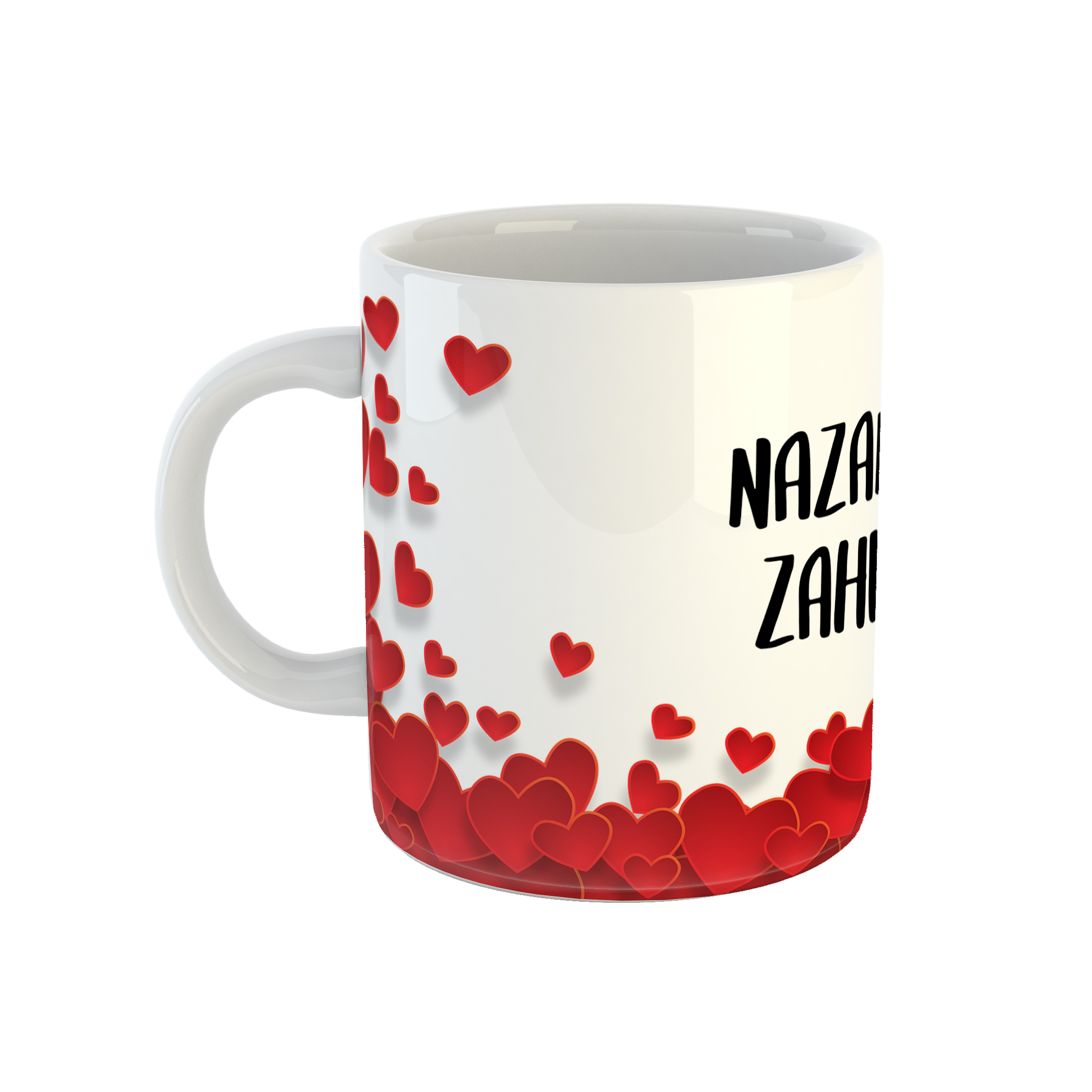 ماگ طرح قلب مدل نازنین زهرا