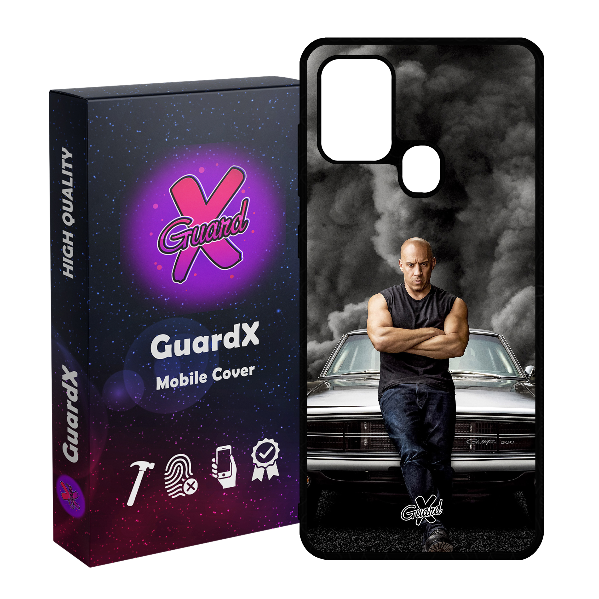 کاور گارد ایکس طرح Vin Diesel مدل Glass10183 مناسب برای گوشی موبایل سامسونگ Galaxy A21s