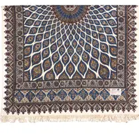 رومیزی قلمکار ممتاز اصفهان اثر عطريان طرح شیخ لطف اله مدل G124سایز 100*150 سانتی متر