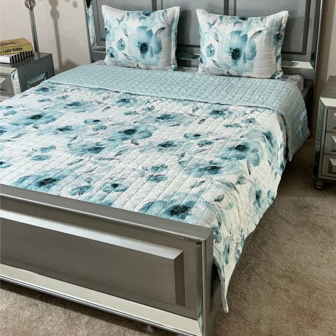 روتختی طرحدار گلدوزی  دو  رو سه تکه abysmal2( ضمانت پرز و رنگ )