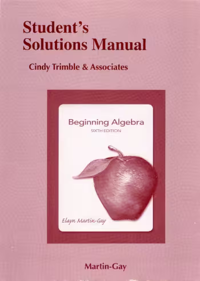 خرید و دانلود نسخه کامل کتاب Student's Solutions Manual for Beginning Algebra, 6th Edition