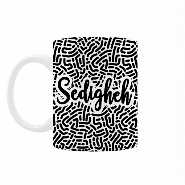 ماگ رژارت مدل اسم صدیقه