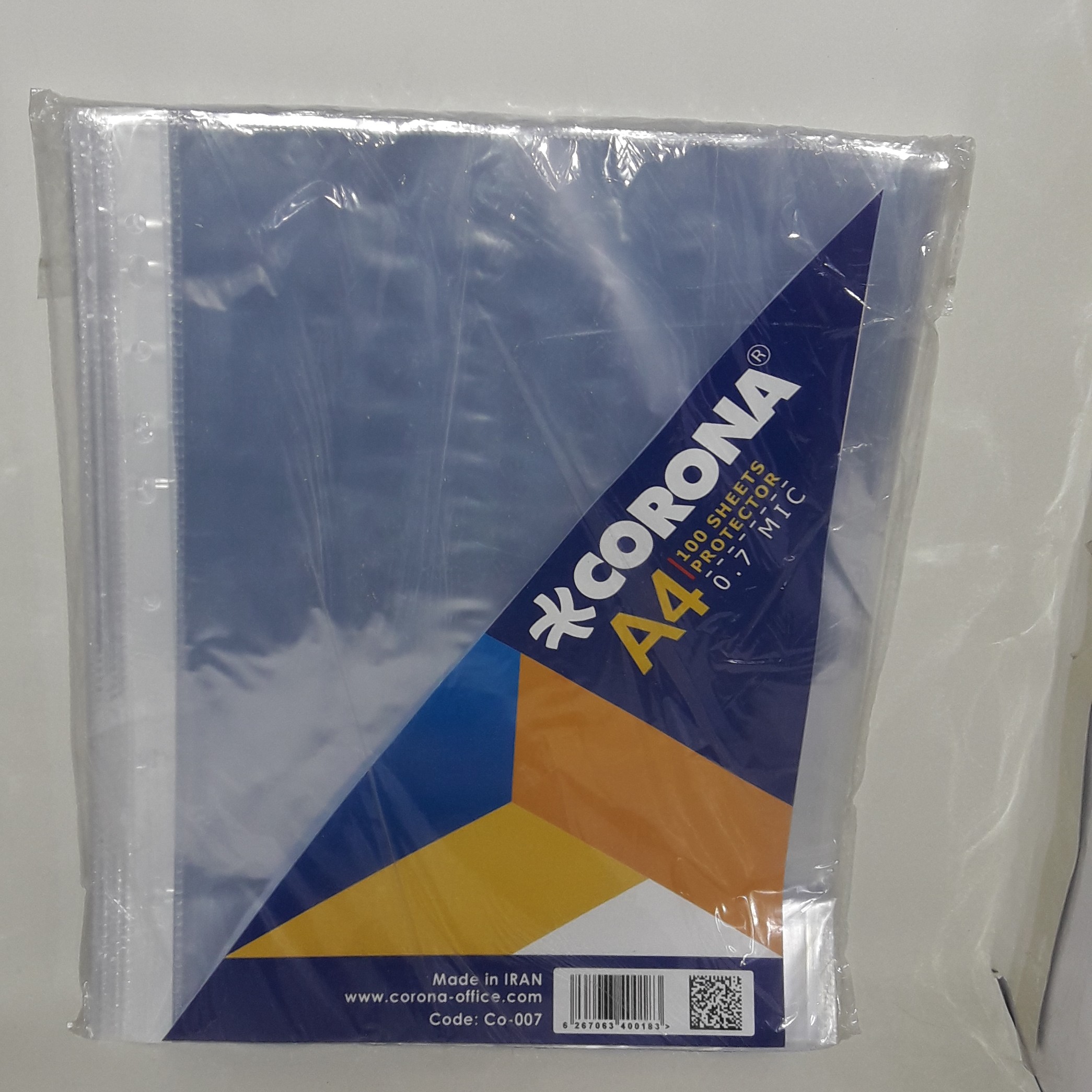 کاورA4شفاف مارک کرونا بسته100تایی