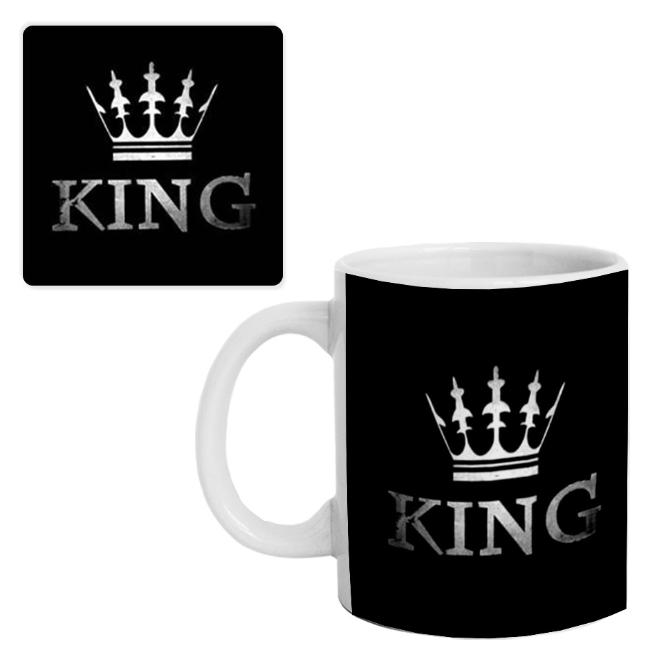 ماگ طرح کینگ مدل M4000 به همراه زیر لیوانی