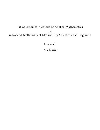 خرید و دانلود نسخه کامل کتاب Intro to Methods of Appl. Mathematic Adv Math Methods for Scientists and Engineers