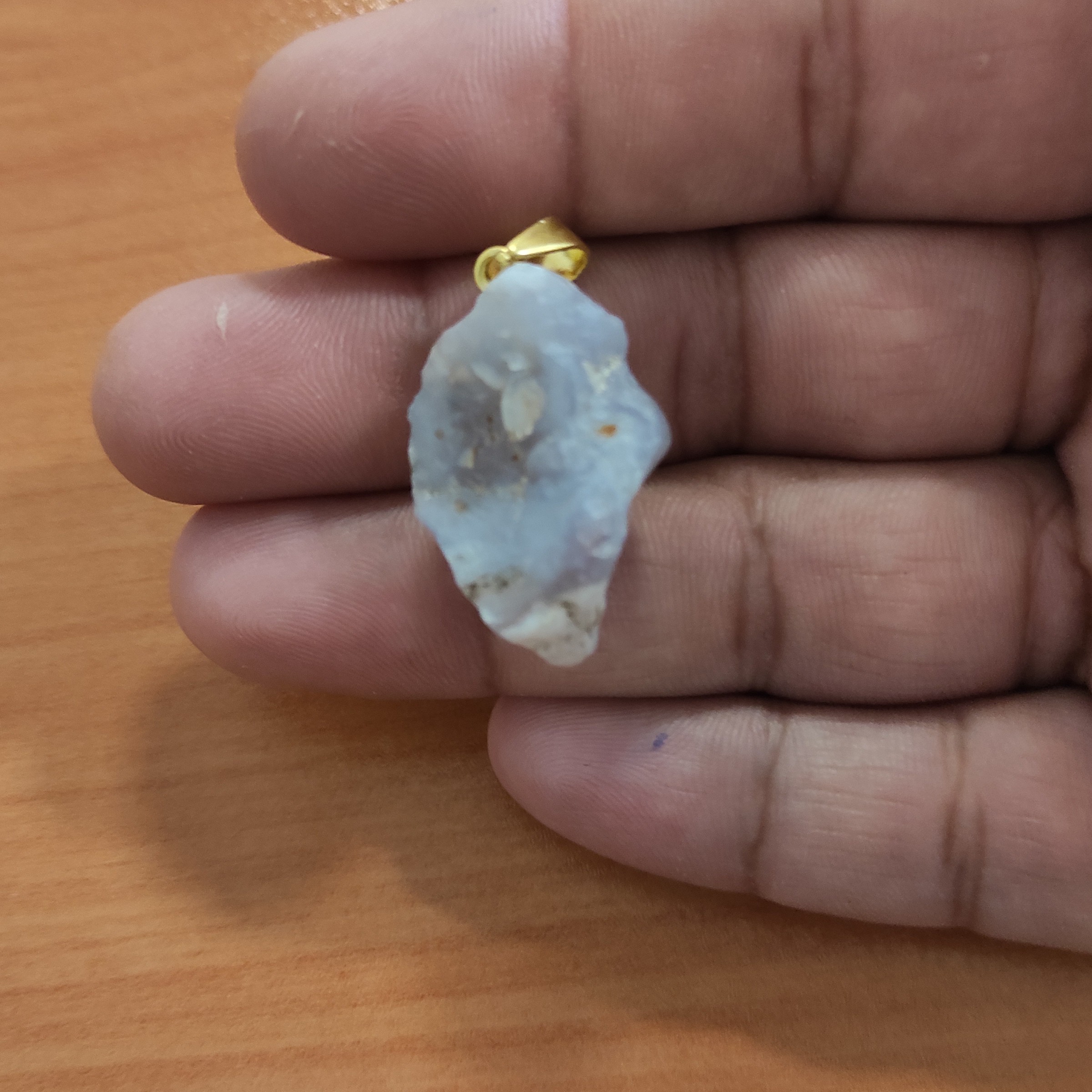 آویز گردنبند عقیق آبی اصل معدنی کد08