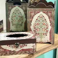 ست جعبه دستمال و سطل