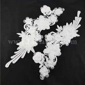 گل تزئینی جفتی سفید مدل 3