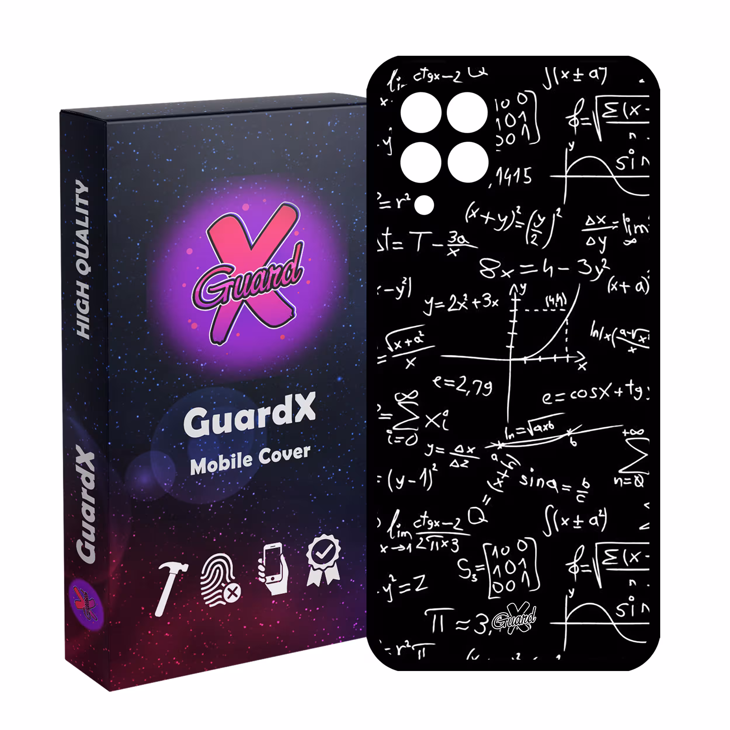 کاور گارد ایکس طرح ریاضی مدل Glass10528 مناسب برای گوشی موبایل سامسونگ Galaxy A22 4G