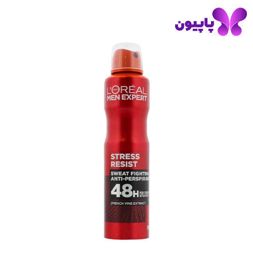 اسپری ضد تعریق مردانه 48 ساعته stress resist لورآل 250 میل