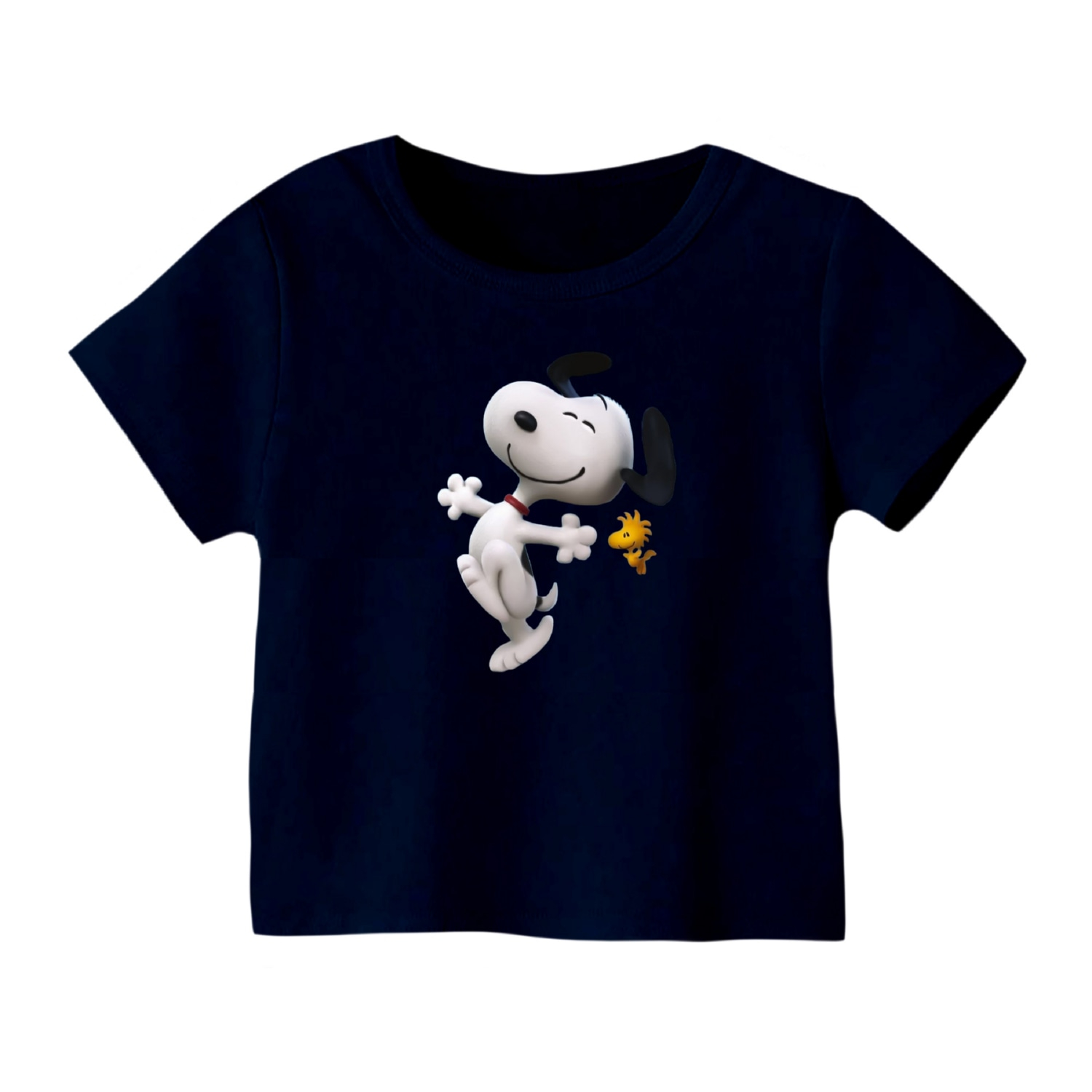 تی شرت آستین کوتاه بچگانه مدل اسنوپی کد 61 رنگ سورمه ای