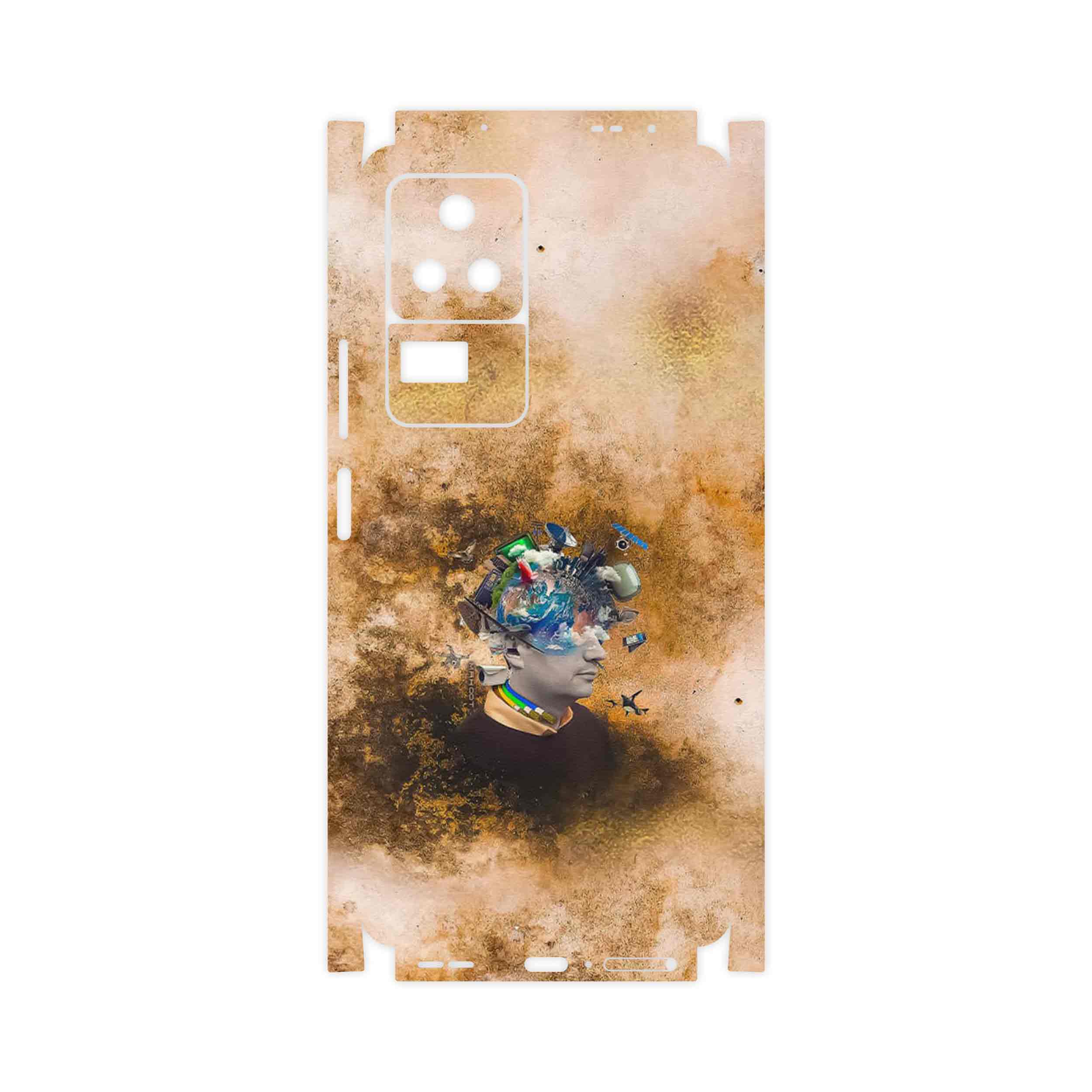 برچسب پوششی ماهوت مدل Collage of surreal Portrait of Men-FullSkin مناسب برای گوشی موبایل شیائومی Poco F4 5G