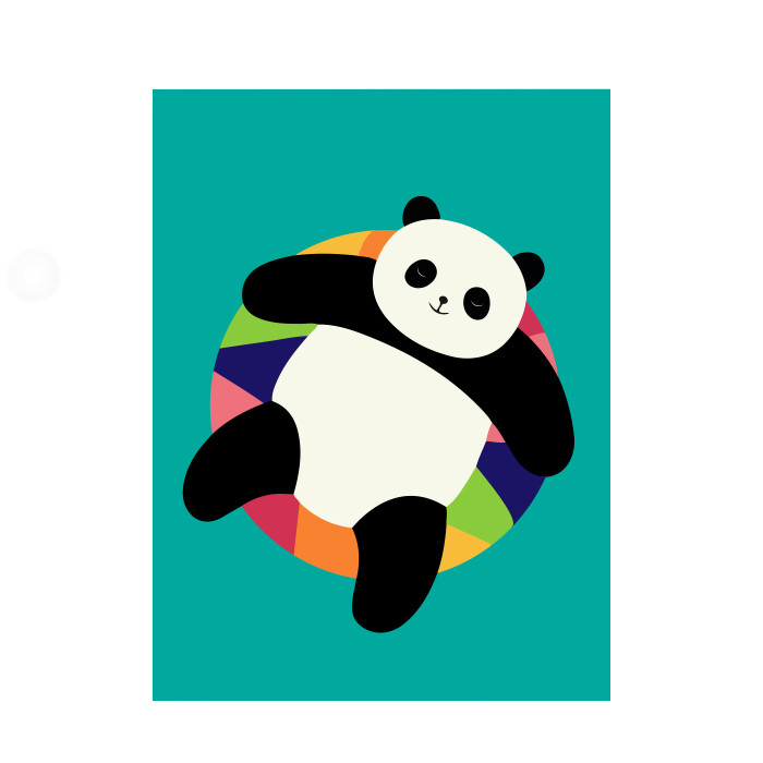 تابلو اتاق کودک طرح پاندا شاد کد TC05 | دنیای قاب