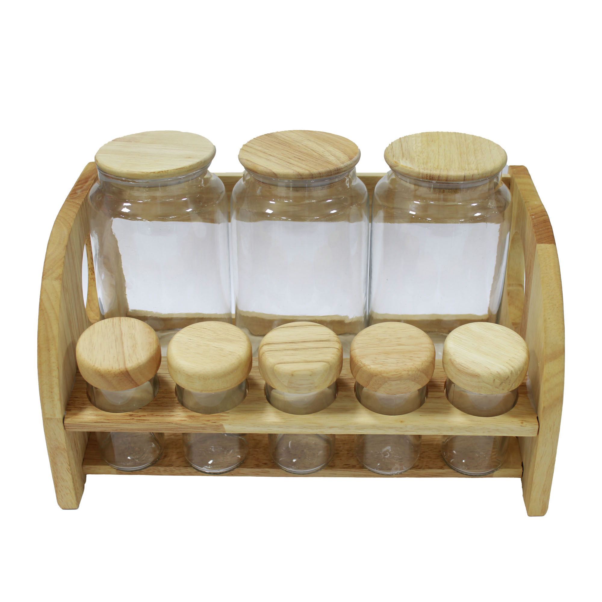 ست جا ادویه 8 پارچه مدل چوبی 8183