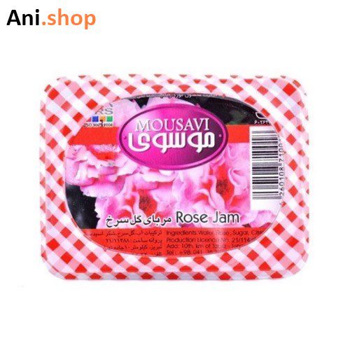 مربا گل سرخ موسوی 225گرمی کد 317