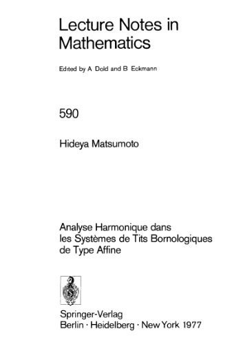 خرید و دانلود نسخه کامل کتاب Analyse Harmonique dans les Systèmes de Tits Bornologiques de Type Affine