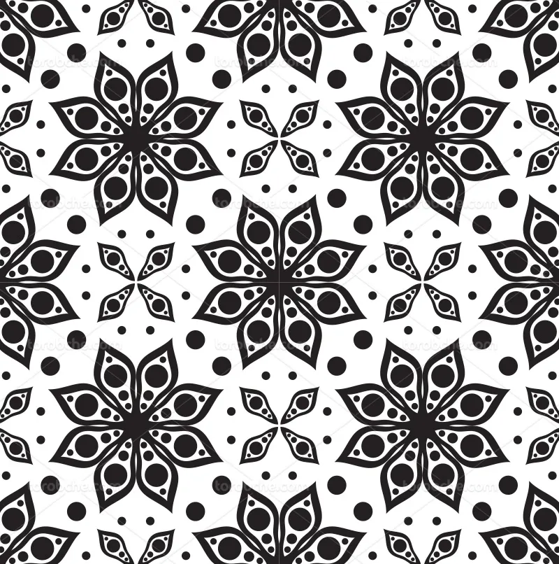 وکتور پترن گل دار | گرافیک با طعم تربچه