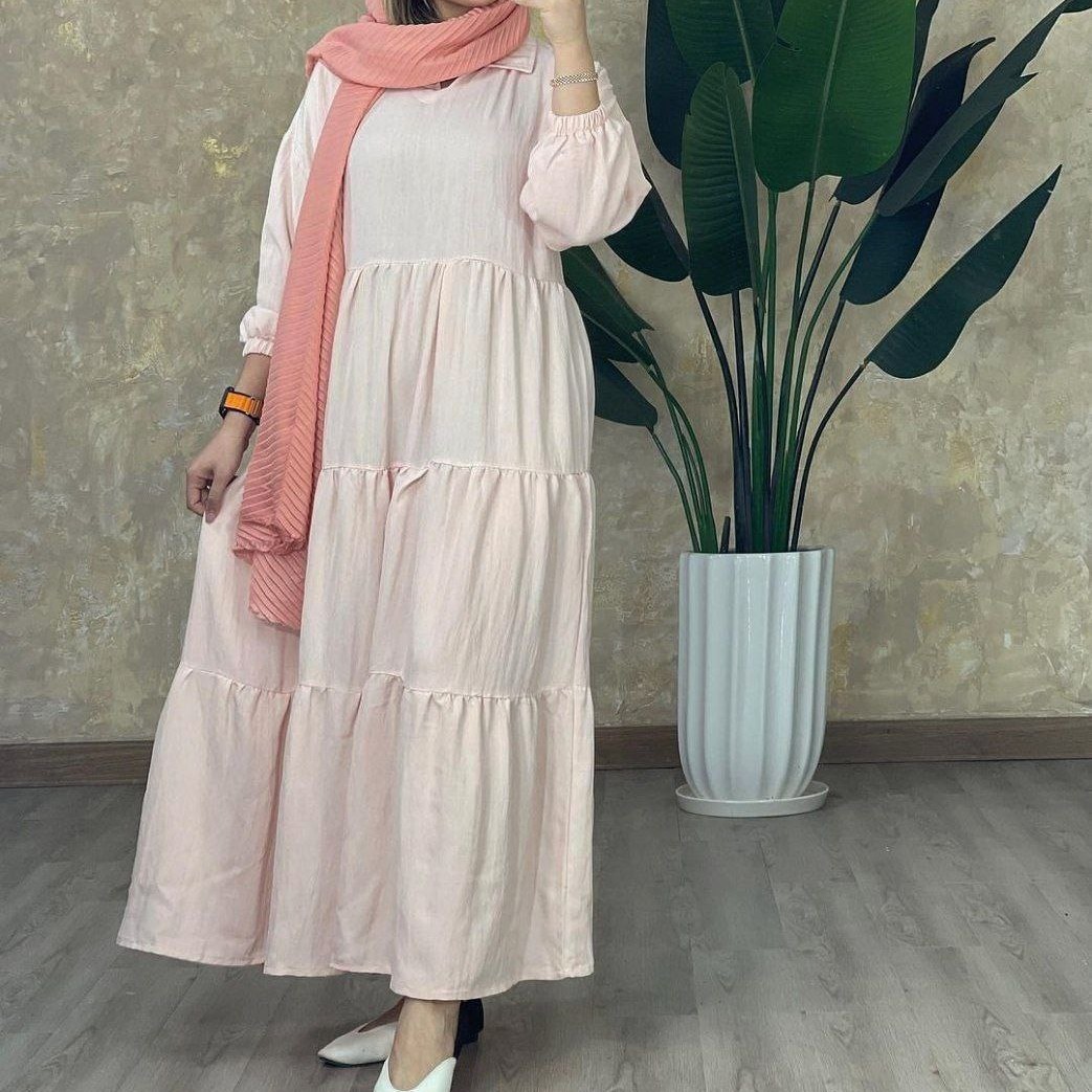 مدل یقه دارسولمار جنس لنین خنک تابستانه فری 36تا46