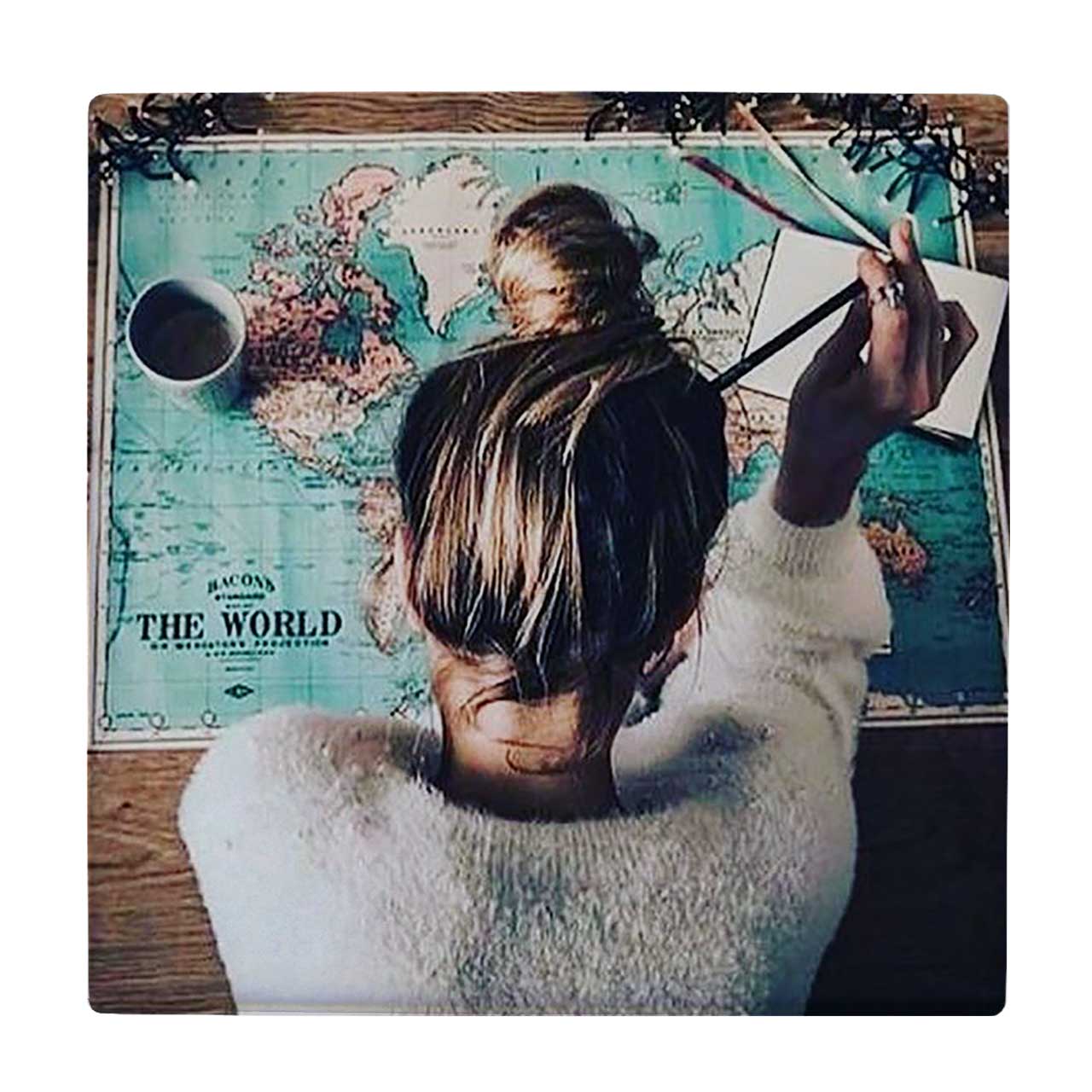  کاشی کارنیلا طرح نقشه جغرافیا کد wkk3794