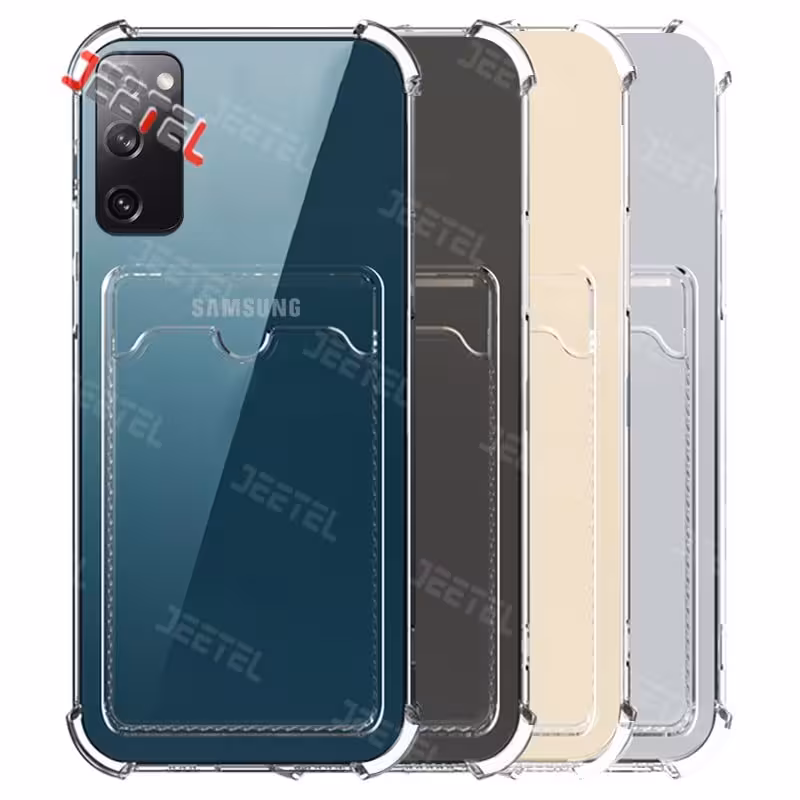 قاب شفاف کپسولی برای گوشی Samsung S20 FE مدل جاکارتی محافظ لنزدار