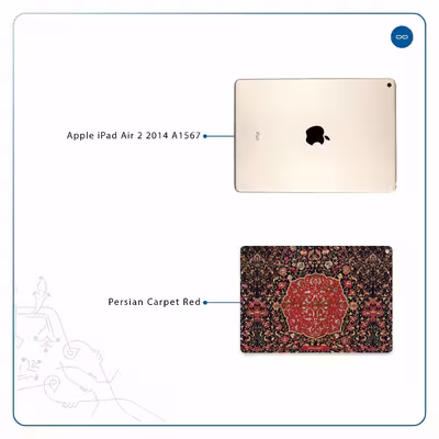 برچسب پوششی ماهوت مدل Iran-Carpet6 مناسب برای تبلت اپل iPad Air 2 2014 A1567
