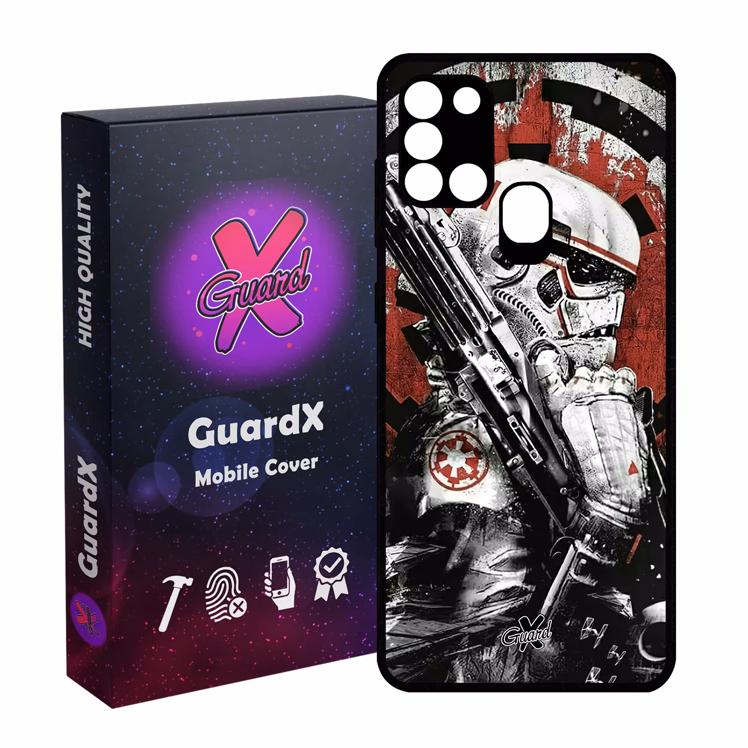 کاور گارد ایکس طرح جنگ ستارگان مدل Glass10494 مناسب برای گوشی موبایل سامسونگ Galaxy A21s