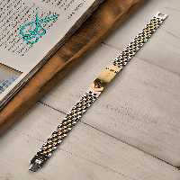 خرید دستبند فلزی پلاکدار رولکس کیفیت عالی رنگ ثابت ضد حساسیت کد 1216766 - ردگل