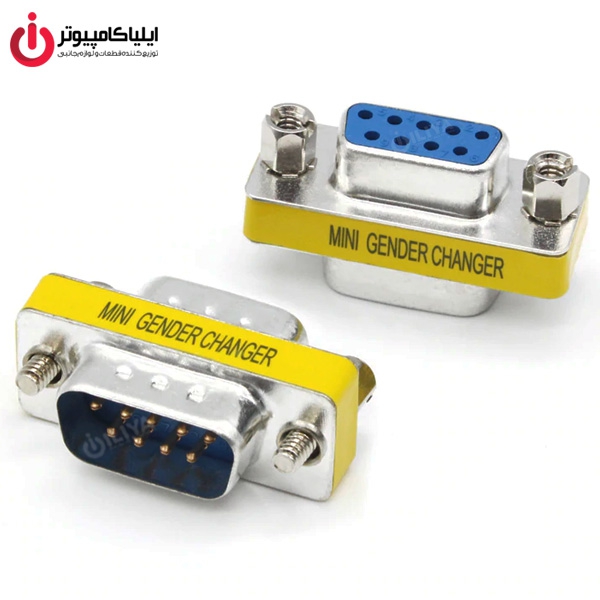 تبدیل کانکتور برل یک سر نر یک سر ماده RS232/DB9/Serial/9pin