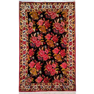 فرش دستبافت سه متری طرح گل رز کد AA411