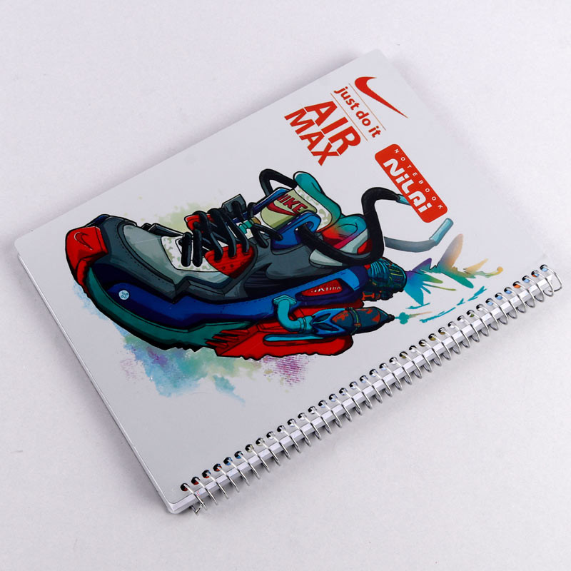 دفتر سیمی طلقی 100 برگ فانتزی نیلای