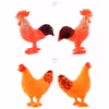فیگور مدل مرغ و خروس کد 2-49-929 بسته دو عددی