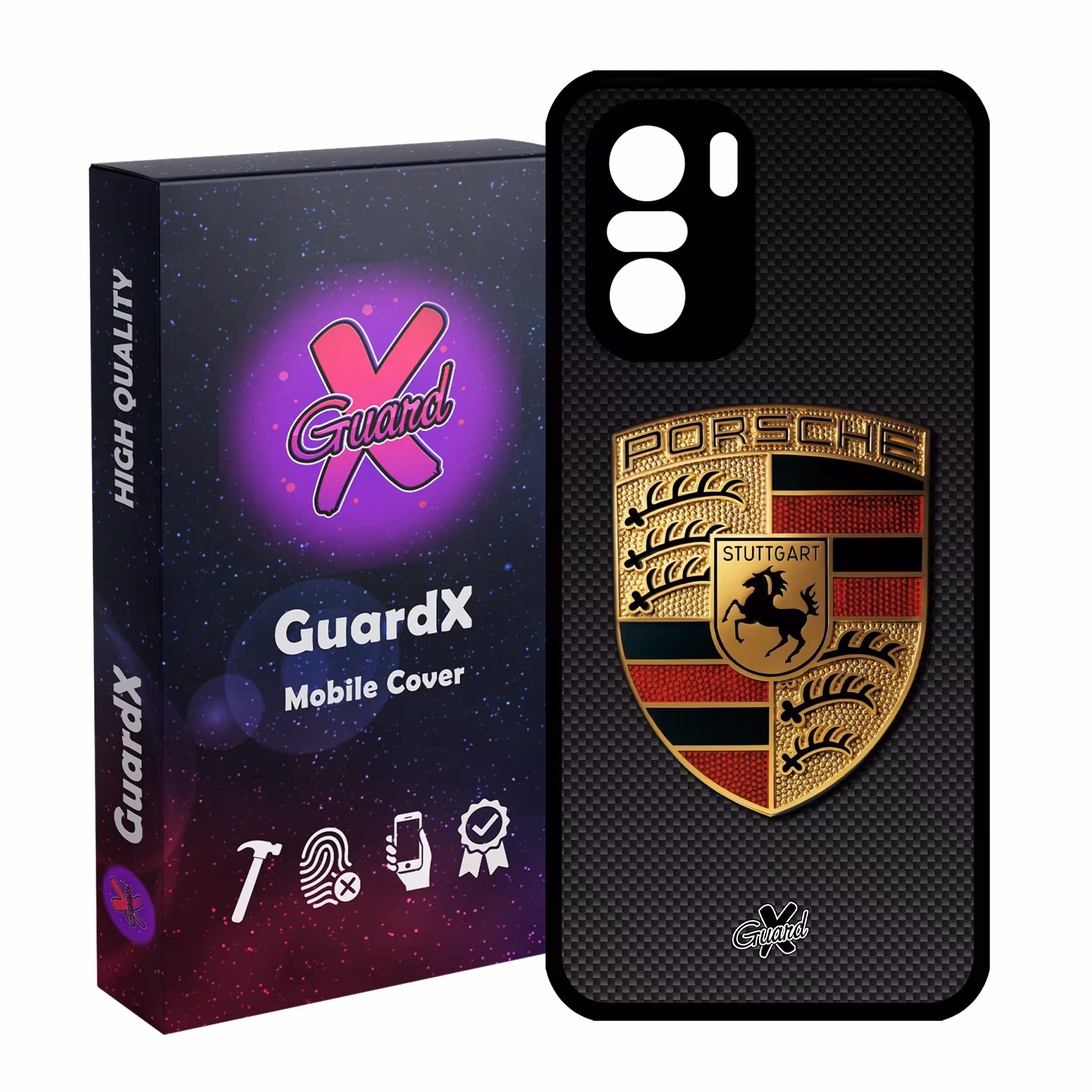 کاور گارد ایکس طرح Porsche مدل Glass10064 مناسب برای گوشی موبایل شیائومی Poco F3/MI 11X/MI 11X Pro/Redmi K40/K40 Pro