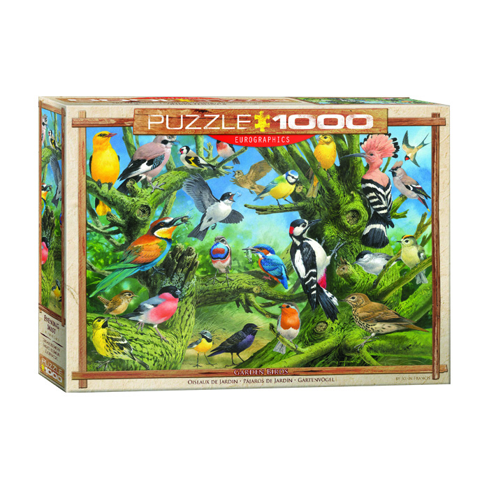 پازل 1000 تکه یوروگرافیکس پازلز مدل باغ پرندگان كد 0967