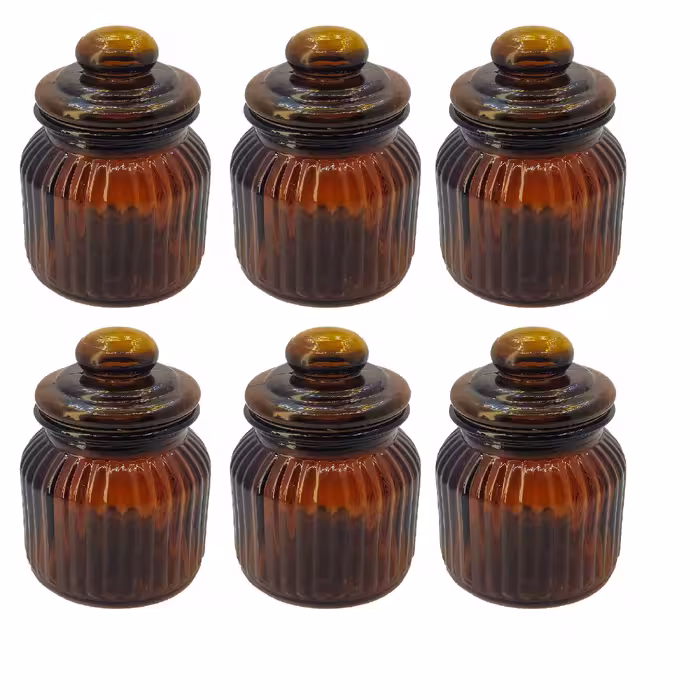بانکه مدل شیشه ای مجموعه 6 عددی 