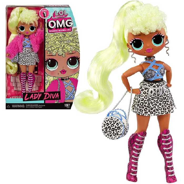 عروسک دخترانه لول سوپرایز  LOL Surprise سری 1 O.M.G. مدل LADY DIVE کد 580539