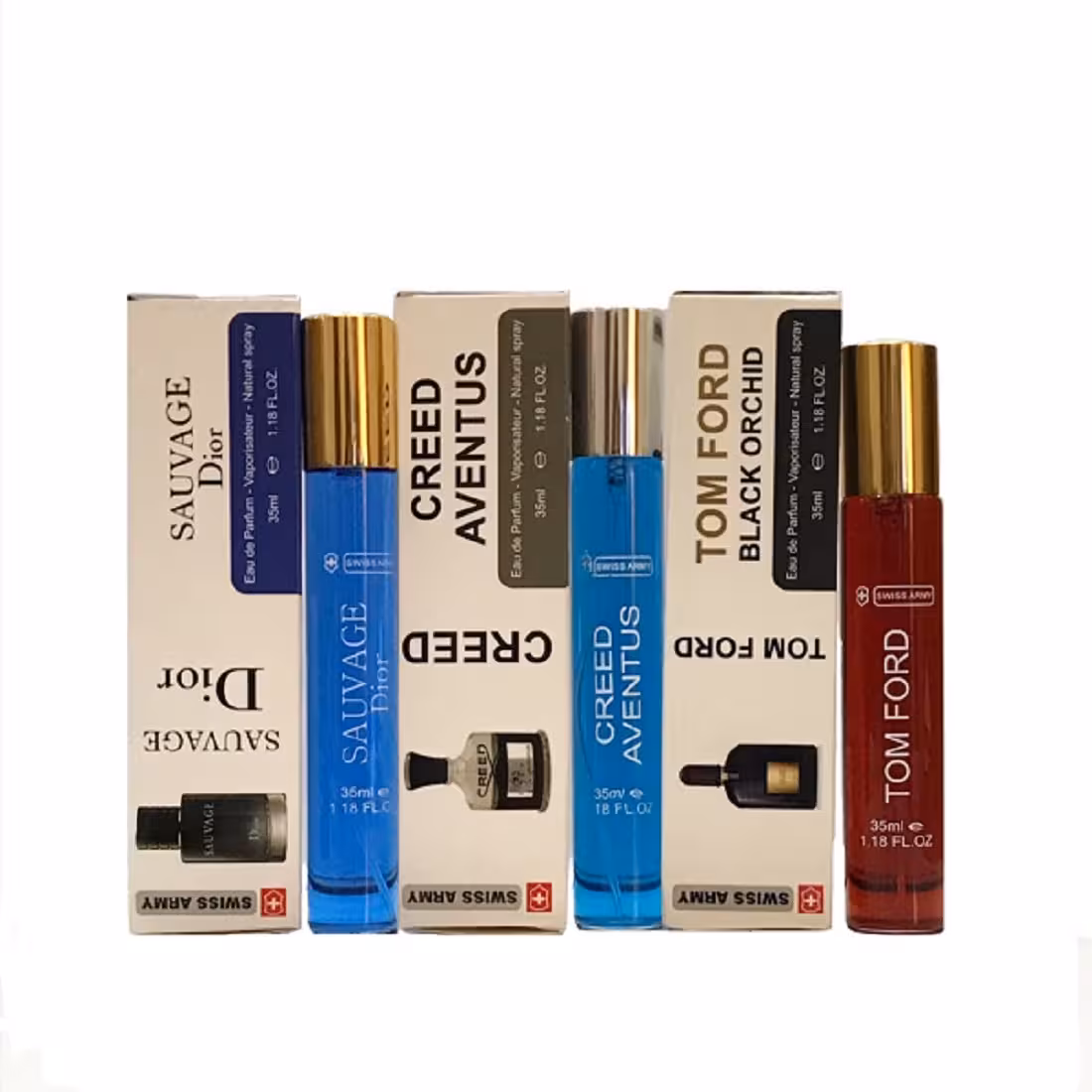 عطر جیبی مردانه سوئیس آرمی مدل اس  110 حجم 35 میلی لیتر مجموعه 3 عددی 
