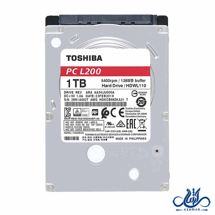 هارد اینترنال توشیبا L200 HDWJ110EZSTA 1Tb