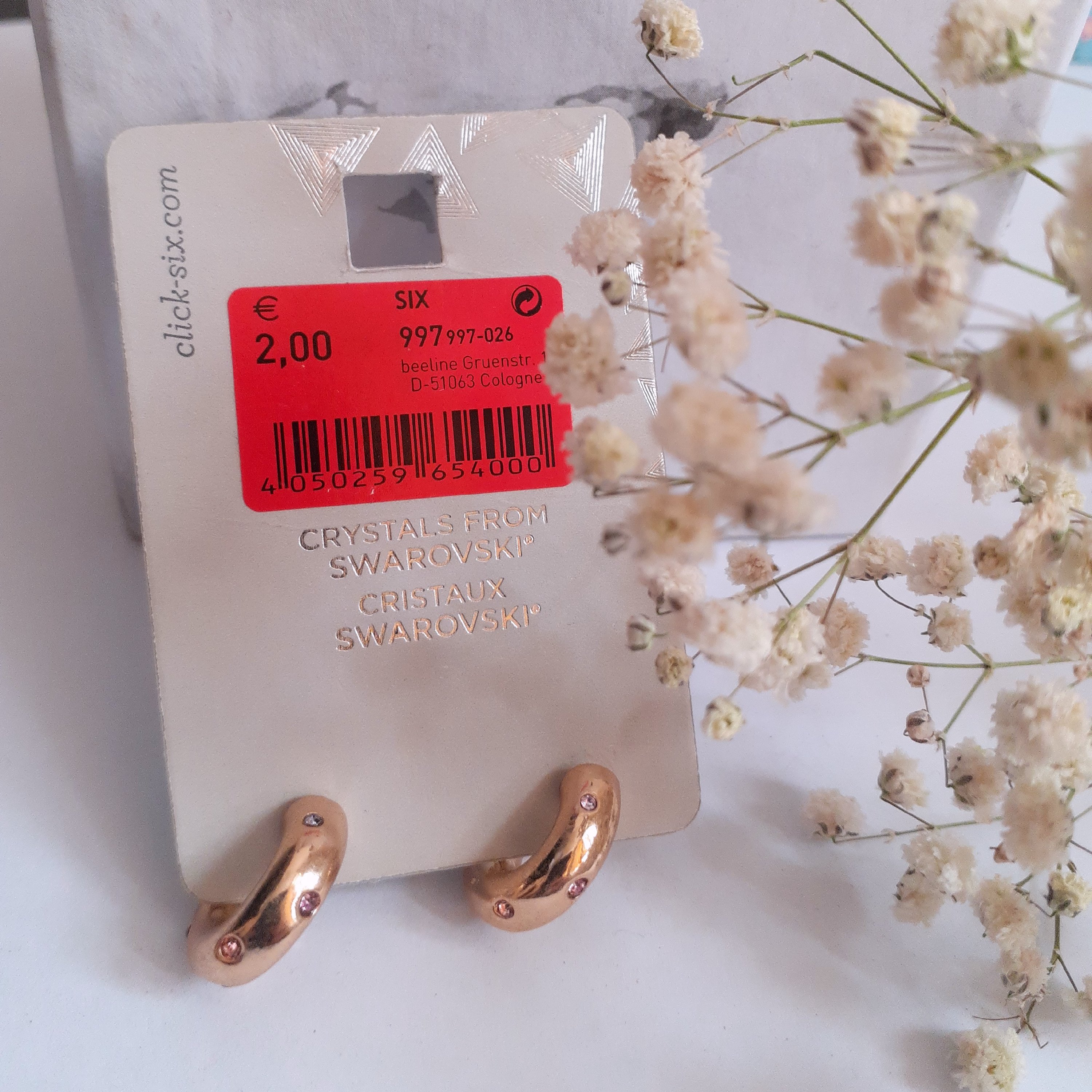 گوشواره نیم حلقه طلایی